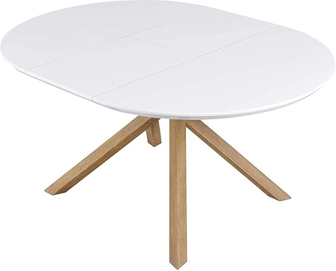 N Ab Ovale Mobili Tavolino Tavolino Bianco Tavolo Da Pranzo Espandibile Amazon It Casa E Cucina