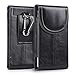 iPhone 8 Plus 11 Pro Max Holster Case, kiwitat&aacute; Vertical PU Leather Cellphone Belt Holster Carrying Pouch Holder Sleeve for iPhone Xs Max 7 Plus 6S Plus Galaxy S8+ (Fits Clear Case On) Black