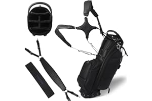 CaddyDaddy RevCore Hybrid Luxury Golf Stand Bag, Tour Grade Synthetic Leather, 14 Way or 6 Way Dividers, 2 Cooler Pockets, Magnetic Felt-Lined Pocket