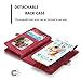XRPow iPhone 6s Plus Detachable Wallet Case 2In1 Multi-Functional Removable Magnetic Back Cover 11 Card Slots & 3 Cash Pocket Premium Folio Zipper Wallet Case for iPhone 6 Plus /6s Plus 5.5