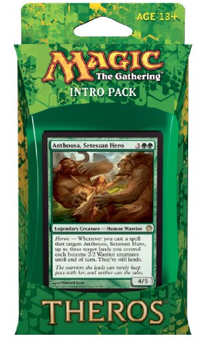 Magic the Gathering (MTG) Theros Intro Pack - Anthousa's Army Theme Deck (Includes 2 Booster Packs) Green (Anthousa, Setessan Hero)