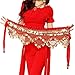 Wuchieal Women's Sweet Bellydance Hip Scarf with Gold Coins Skirts Wrap Noisy