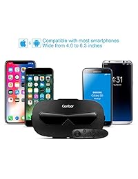 Canbor VR   Auriculares con mando a distancia, realidad virtual, para películas y juegos 3D, compatible con smartphones de 4,0 a 6,3 pulgadas para iPhone, Samsung Sony More