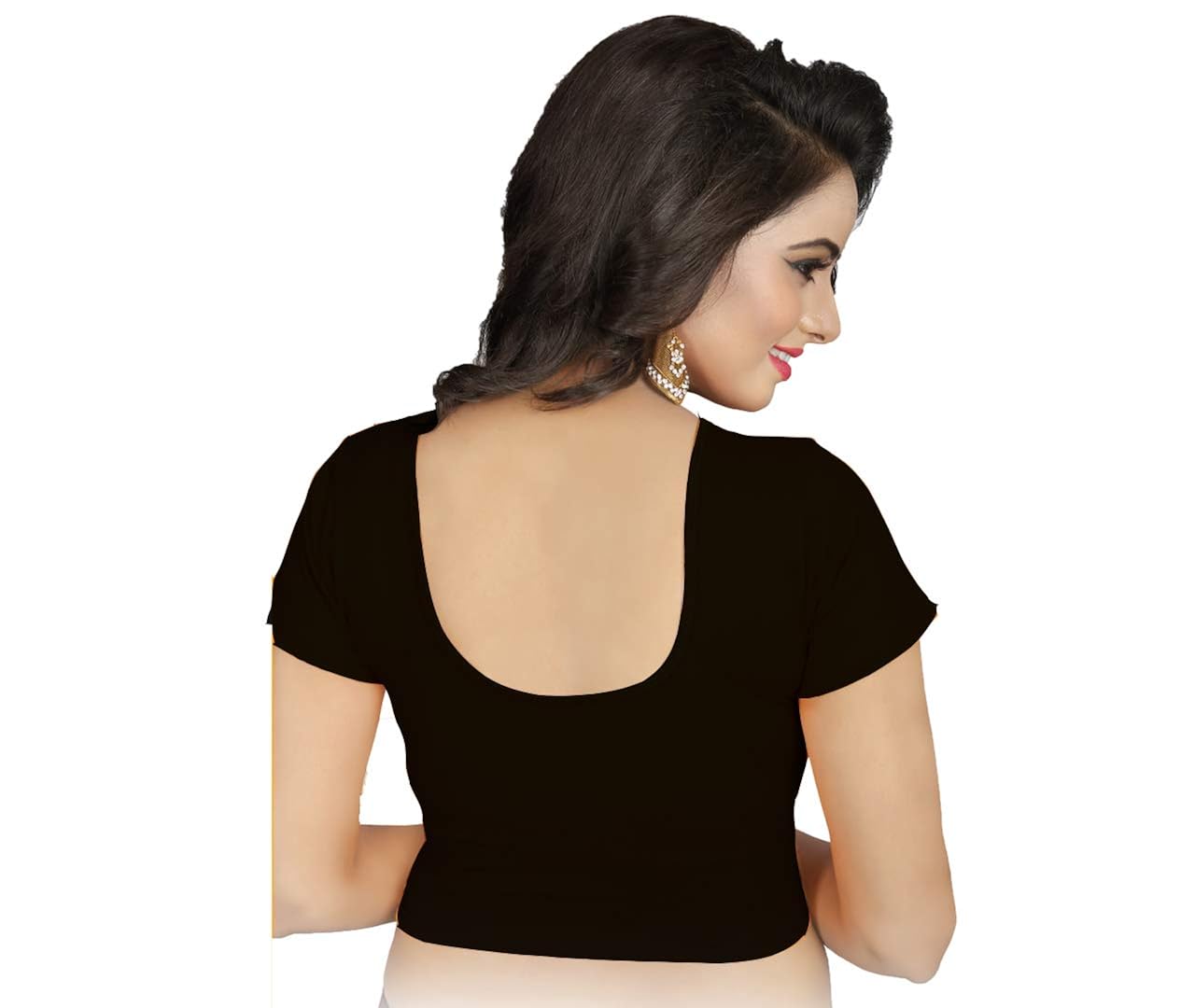 gogurl cotton lycra women&rsquo;s readymade stretchable blouse for saree free-size