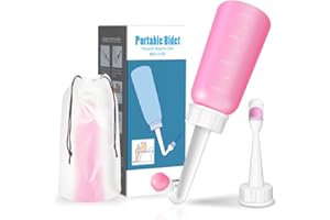 MEISIKELI Peri Bottle - Postpartum and Perineal Care - 2 in 1 Portable Bidet - Portable Travel Bidet Sprayer for Women or Men- Handheld Jet Spray Bottle for Toilet (350ML, Pink)