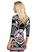 Floerns Women's Retro Vintage Pattern 3/4 Sleeve Party Dress