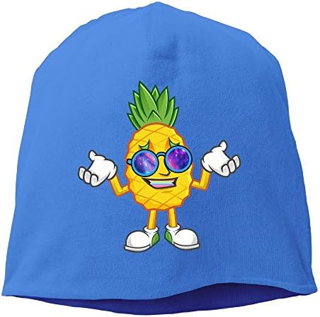 Rainbow Tooth Pineapple Galaxy Space Sunglasses Unisex Knitting Hats Soft Stretch Beanie Skull Hedging Cap