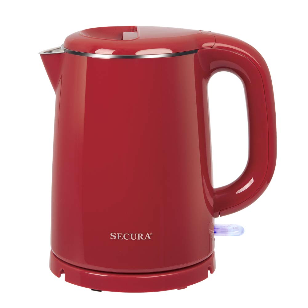 1.0L Secura Stainless Steel Double Wall Electric Kettle Water Heater