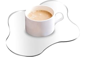 VIN BEAUTY Acrylic Coaster, Transparent Coaster for Desk, Acrylic Desk Coaster, Transparent Irregular Coast, Clear Desk Coasters, Drink Cup Coasters Table Ornaments for Kitchen, Bar, Dining Table