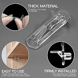 Jamiikury 10pcs Plastic Locking Shelf Pins, Cabinet