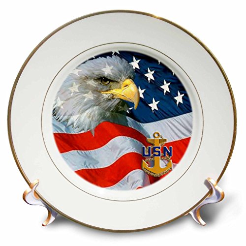 3dRose cp_1288_1 Navy Chief Petty Office Porcelain Plate, 8-Inch