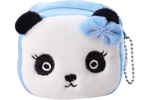 CUTEAM Small Coin Purse, Cute Plush Panda Animal Small Coin Purse Zipper Money Wallet Kids Birthday Gift