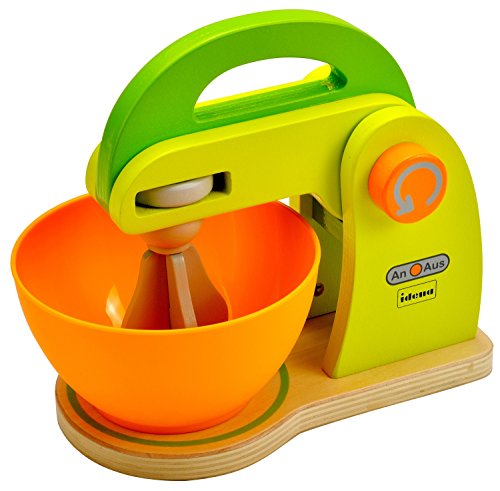 Idena 4100072 - Kleine Küchenmeister Küchenmaschine aus Holz, für Spielküche und Kaufmannsladen, ab 3 Jahre, ca. 21 x 12…