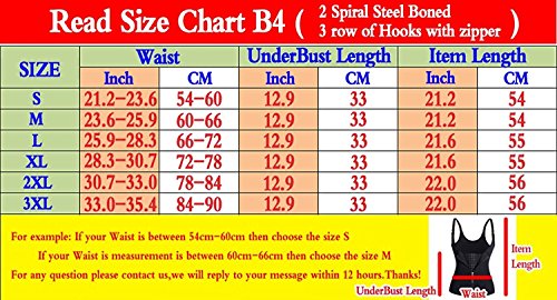 Junlan Comfortable Waist Trainer Girdle Corsets for Waist Training Body Shaper Vest (L, Black)
