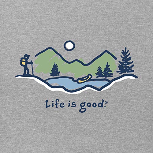 Life Is Good T-Shirt Vintage pour Homme Taille XXXL Gris chiné