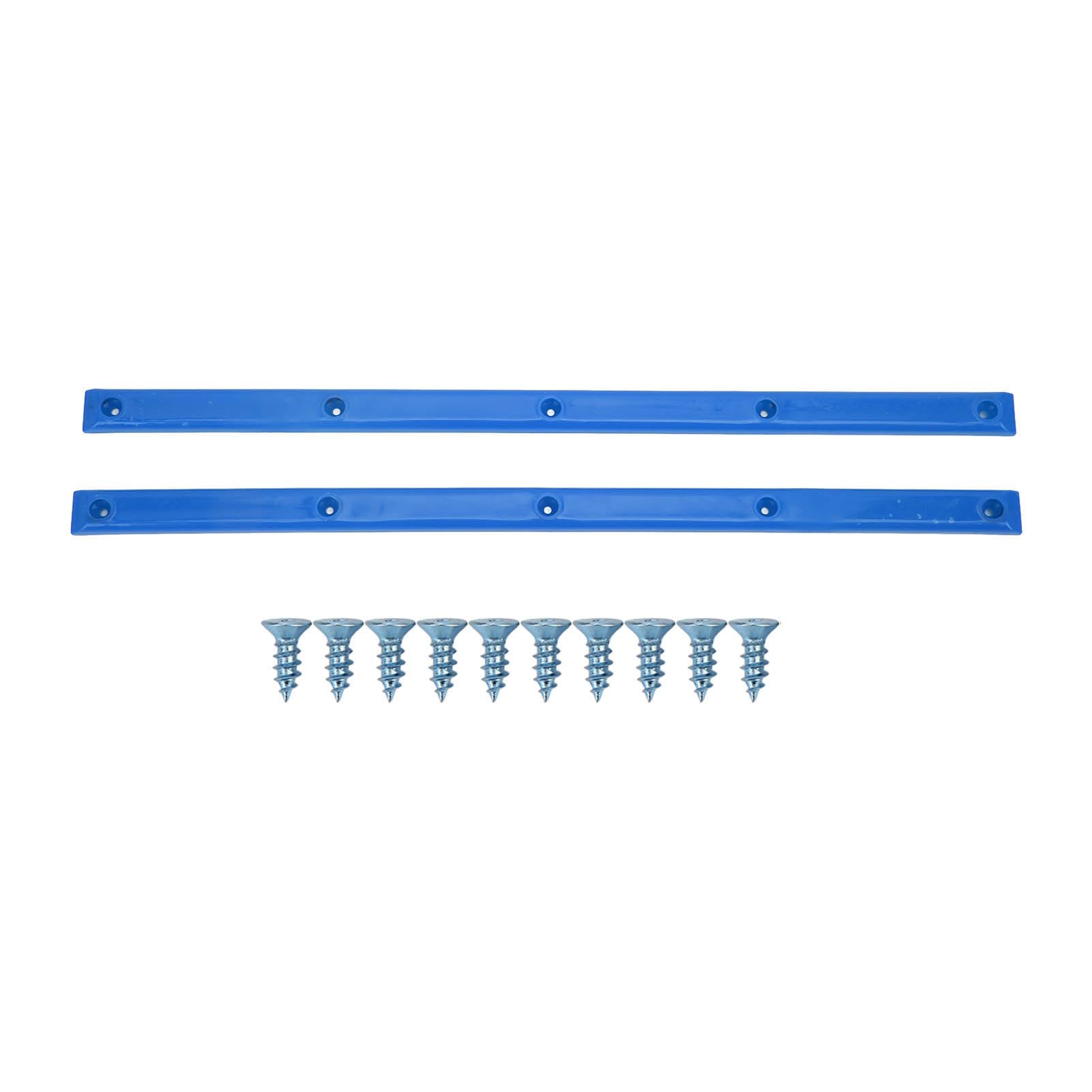 2Pcs Skateboard Rails Protector Wear-resistant Flexible Ribs Bones Board Rails with Mount Screws(blue) Cycling Ride