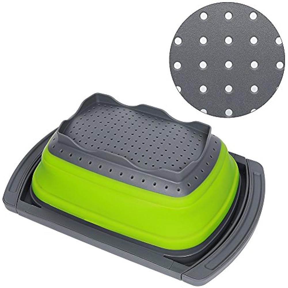 Colanders Qimh Collapsible, Strainer Over The Sink Vegetable/Fruit