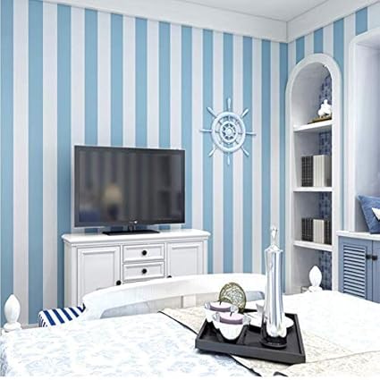 Luomei Pink Blue Stripes Wallpaper Fur Kinderzimmer Baby
