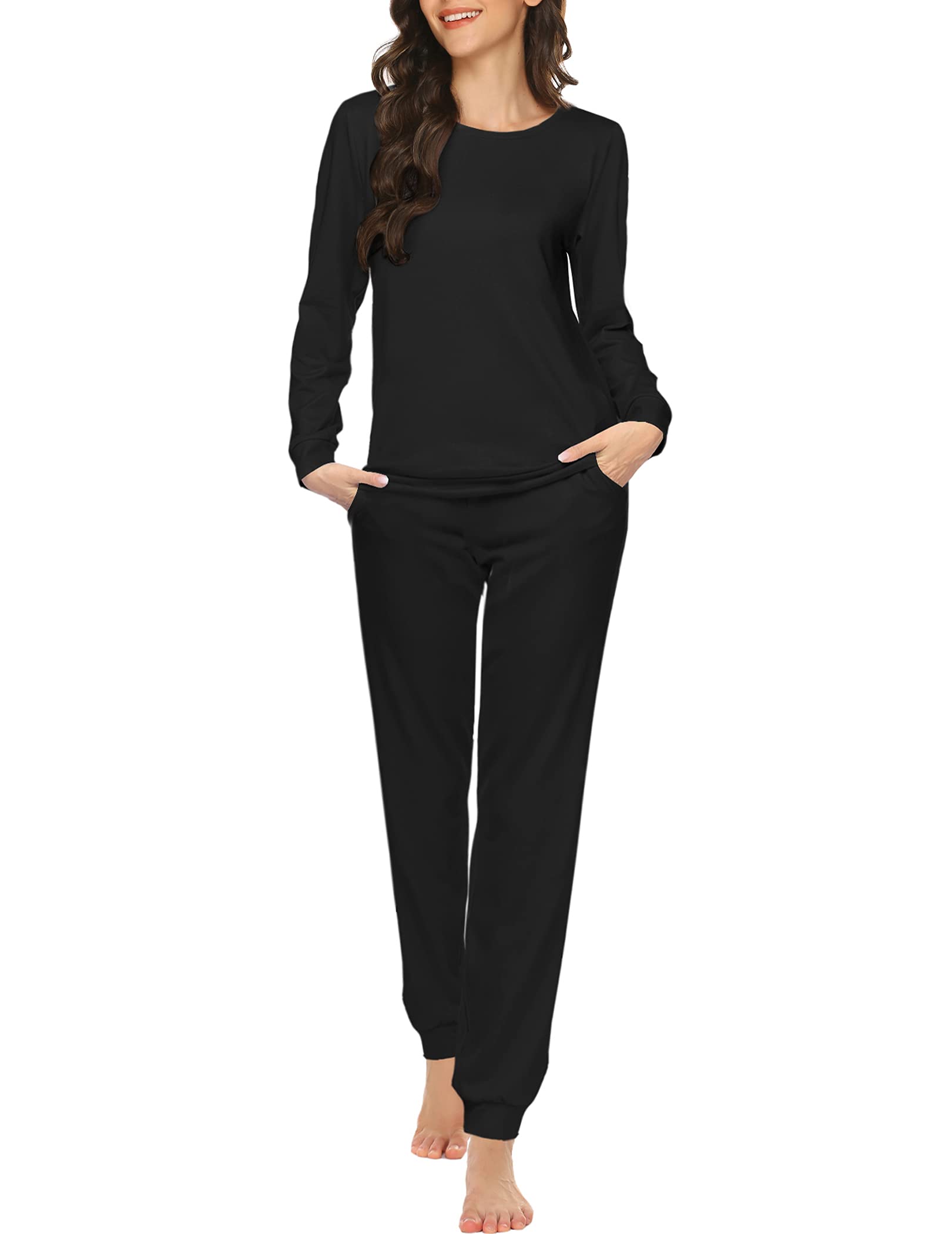 Ekouaer Women's Pajama Sets Casual 2Pcs Sleepwear