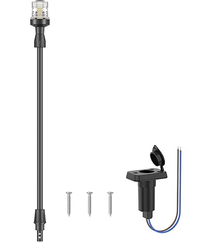 Attwood 910R3PB-7 Plug-In Composite Base For Pole Stern Light 3 Pin 12