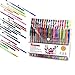 Reaeon Colored Gel Pens, Coloring Gel Pen for Office, Art, Adults Coloring Book, Drawing, Writing, Craft - Including Glitter, Pastel, Neon & Classics- Set of 36 No Duplicated