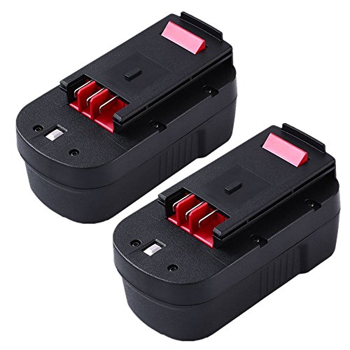 Click Here to See More Images HPB18 for Black and Decker 18V Battery HPB18-OPE 244760-00 Replacement Firestorm 2000mAh Cordless Drill Batteries (2 Pack)