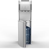 SOOPYK Self Cleaning Bottom Load Water Cooler Dispenser for 3-5 Gallon Bottles Empty Bottle Alert 3 Temperature Settings Silv