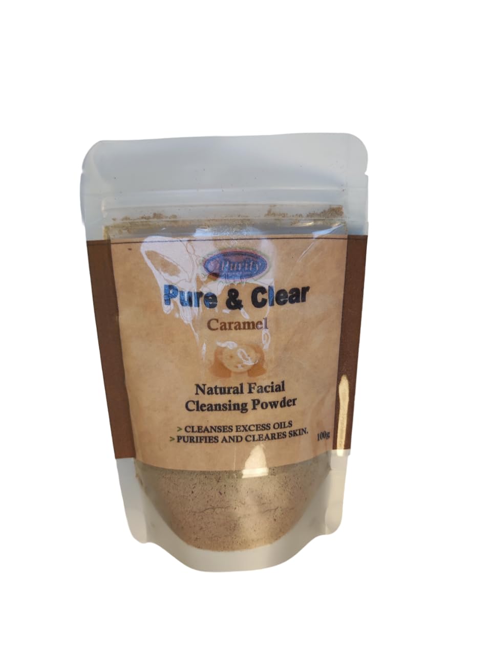 Pure & Clear, Natural Facial Cleansing Powder, 100g, (Caramel)