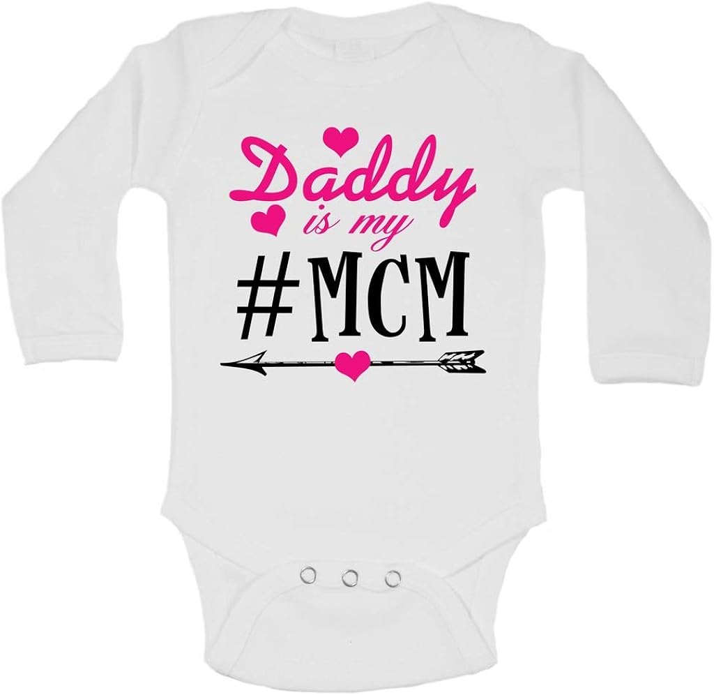 Amazon Com Cute Baby Girl Bodysuit Daddy Is My Mcm Love Daddy Bodysuits And Shirts Little Royaltee Clothing