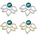 Suyi Fashion Hollow Lotus Flower Earrings Turquoise Simple Chic Stud Earrings Set CGS