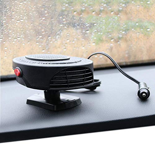 12V Car Heater Mini Portable Electric Car Heater,150W Quiet Plug in Ceramic Instant Heating Auto Window Demister Heater Fan Multifunction Car Auto Vehicle Heating Cooling Fan