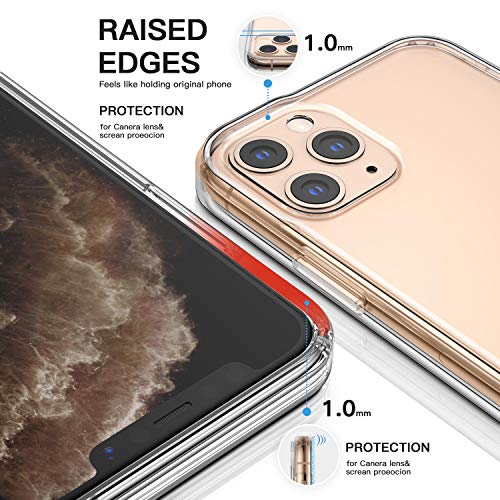 Amuoc iPhone 11 Pro Case, Ultra Slim Cases Hard Back + TPU Bumper Mobile Phone Case Compatible with Apple iPhone 11 Pro Cases Support Wireless Charging - 5.8 inch