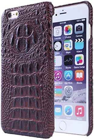 Onetop,for iphone 6s Plus Case,Ultra Thin Genune Cowhide Leather Back PU Leather Protective Case for Iphone 6s Plus (5.5") (Dark)