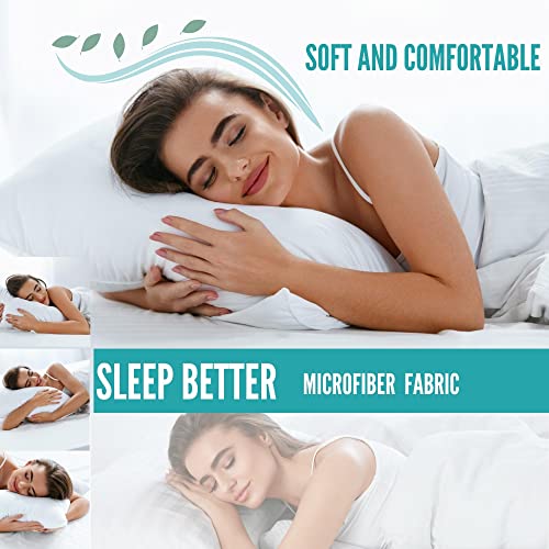 Glarea Pillow Cases Standard Size Bulk 24 Pack White Pillow Cases