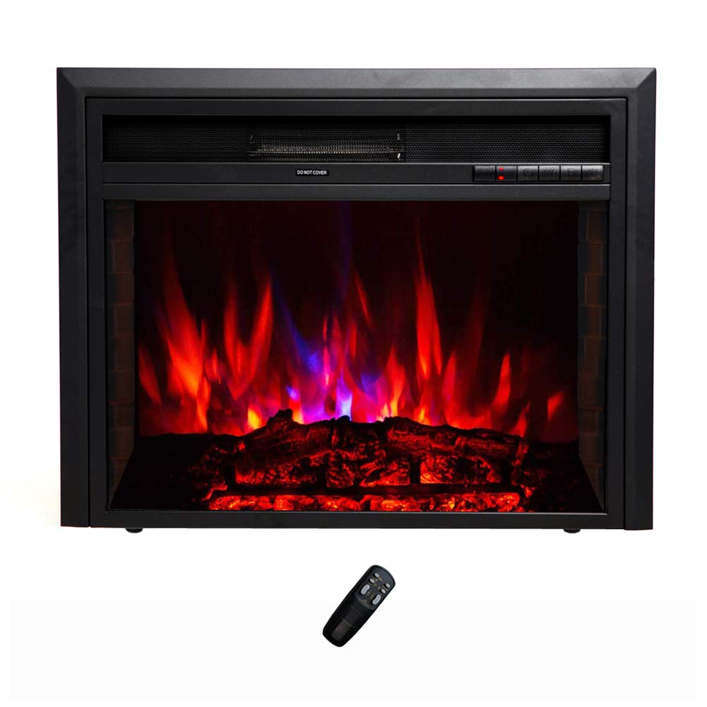 FLAME&SHADE Electric Fireplace Insert Freestanding or Recessed Embedded