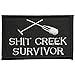 SpaceAuto Shit Creek Survivor Funny Tactical Morale Badge Hook & Loop Fastener Patch 3.15