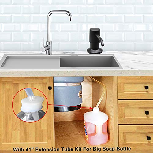 Kitchen Sink Soap Dispenser Matte Black with 41