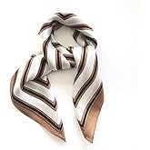 Aufeel 100% Real Mulberry Silk Women Small Square Neck Scarfs 21" Lightweight Headscarf Printed Neckerchief Gift Packed