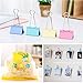 AUSTOR 110 Pcs Colored Binder Clips Paper Clamp Clips Assorted 6 Sizes