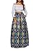 VIGVOG Women's Ethnic Plus-Size African Print Pull-on Maxi A-line Skirt (S, LC65008-9)