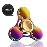 HENATA Fidget Spinner Toy EDC Hand Spinner Durable Stainless Steel Bearing High Speed Up to 6Min Colorful Metal Stress Reducer - Perfect For ADD, ADHD, Anxiety, and Autism Adult Children