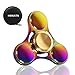 HENATA Fidget Spinner Toy EDC Hand Spinner Durable Stainless Steel Bearing High Speed Up to 6Min Colorful Metal Stress Reducer - Perfect For ADD, ADHD, Anxiety, and Autism Adult Children