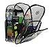 K-Cliffs Clear Backpack Heavy Duty Student Bookbag Large Durable See Through School Bag Quality Transparent PVC Travel Security Workbag Red
