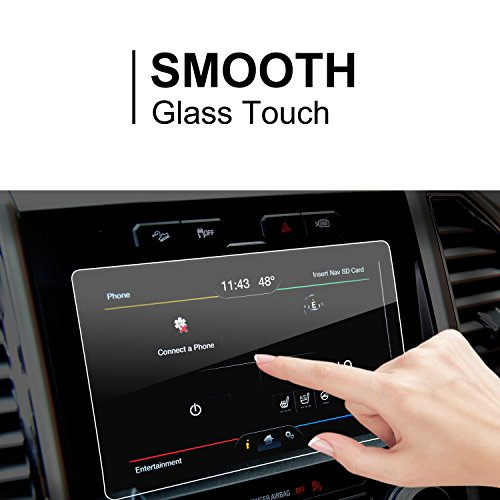 LFOTPP Ford F-150 2017 8 Inch Car Navigation Screen Protector, [9H Hardness] Clear Tempered Glass Center Touch Screen Protector Anti Scratch High Clarity