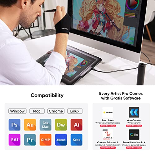 XPPen Drawing Tablet with Screen FullLaminated Graphics Drawing