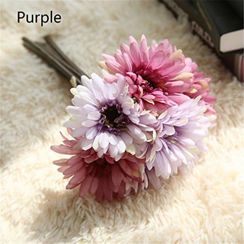 FOLLO Artificial Flowers Silk Flowers Artificial Gerberas Flowers For Home Decoration Wedding Bouquets Purple