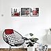 NAN Wind 3 Pcs Modern Giclee Canvas Prints London Black and White with Red Bus Union Jack British Guards Poster Telephone Booth Paintings on Canvas Stretched and Framed Ready to Hang for Home Decor