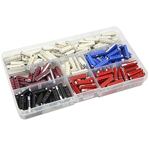WMYCONGCONG 200 PCS Continental Fuses Torpedo Type European Automotive Fuse 5A 8A 16A 25A 40A for Classic Cars Old Style