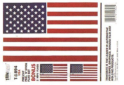 TrimbriteT1894 Sticker American Flag , White