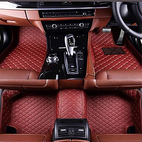 cczuo Car Floor Mats Fit for Lexus RX Series 2007-2015 Custom Fit Carpets Floor Liner All Weather Non-slip Waterproof Custom Made Artificial Leather wine red